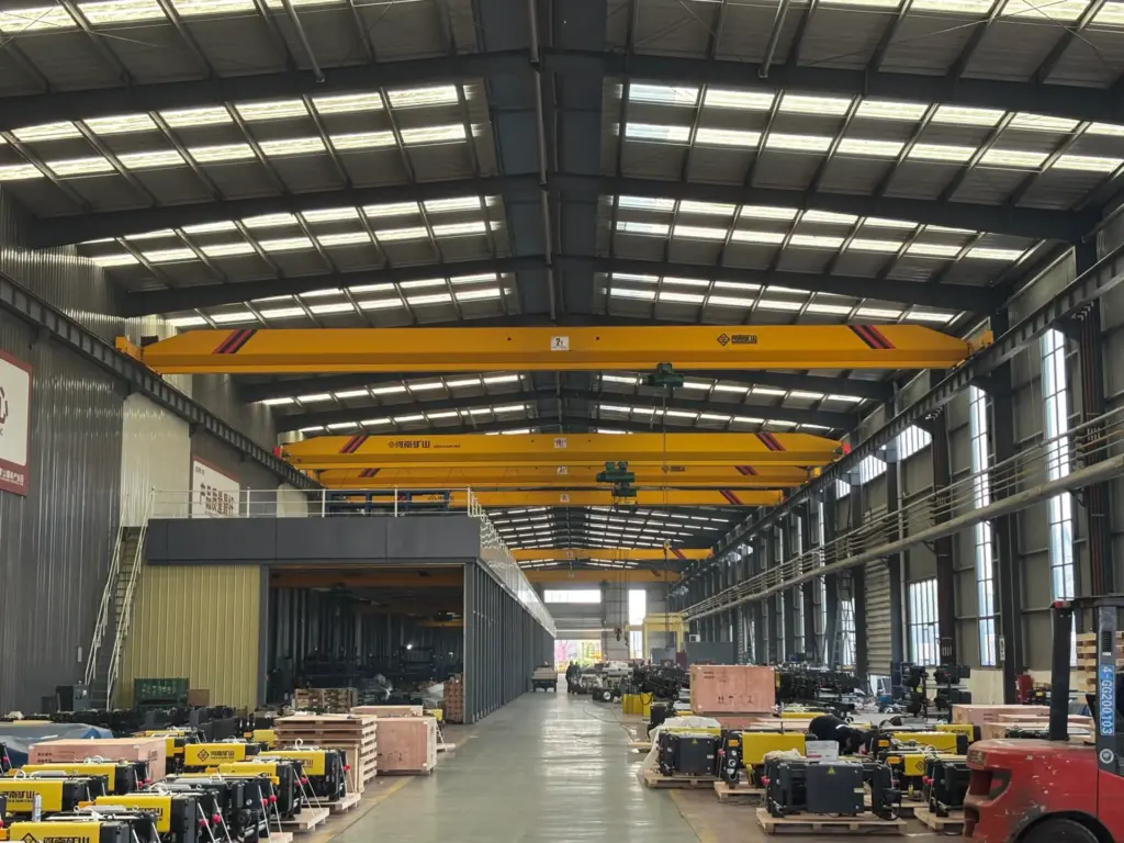 Factory yellow single beam overhead cranes