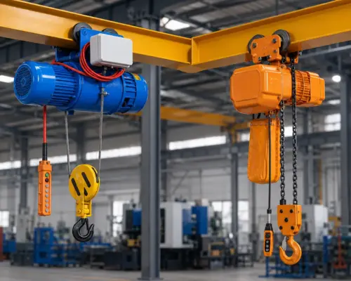 Wire rope hoist and electric chain hoist comparison